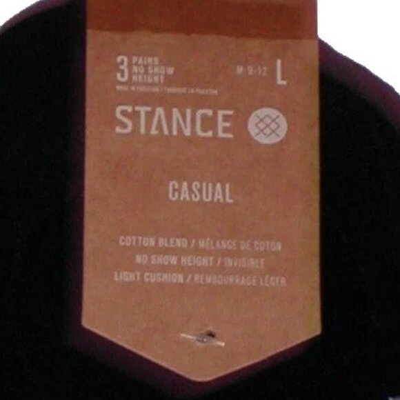 3 Pack - Stance Basic No Show Unisex Socks Men's Large NWT Black - Picture 4 of 6